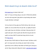 Kinh doanh là gì và doanh nhân là ai