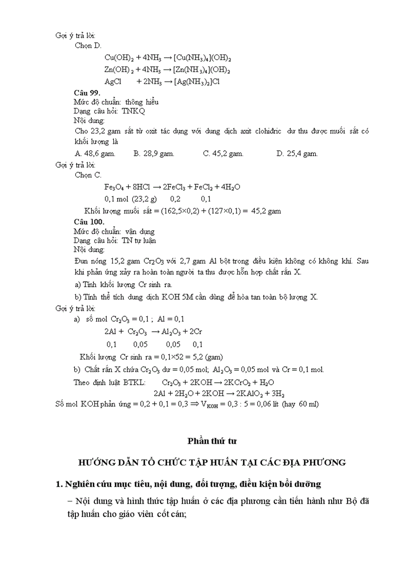 image for page TÀI LIỆU BỒI DƯỠNG CÁN BỘ QUẢN LÍ VÀ GIÁO VIÊN BIÊN SOẠN ĐỀ KIỂM TRA XÂY DỰNG THƯ VIỆN CÂU HỎI VÀ BÀI TẬP MÔN Hoá học CẤP TRUNG HỌC PHỔ THÔNG