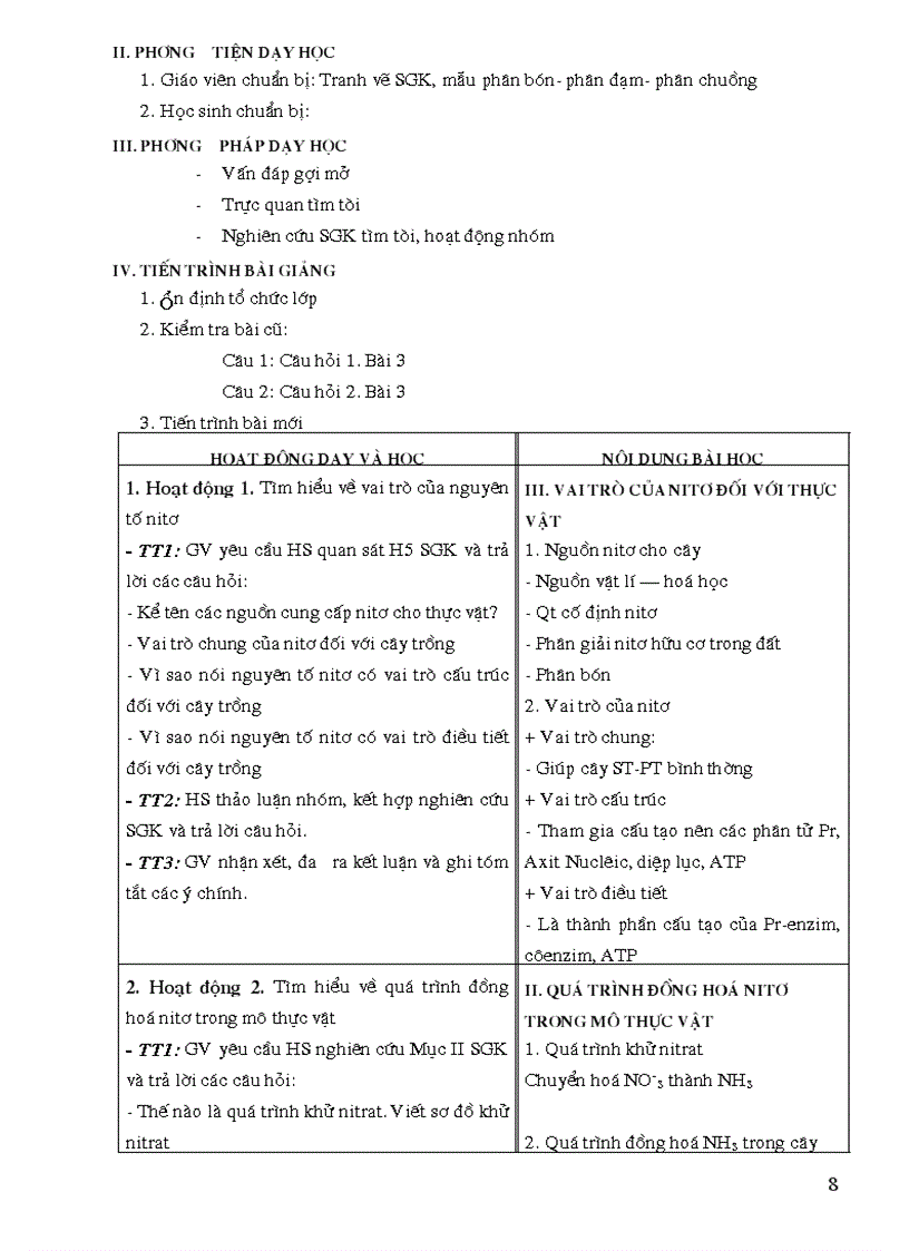 image for page Giáo án điện tử Sinh học 11 trọn bộ