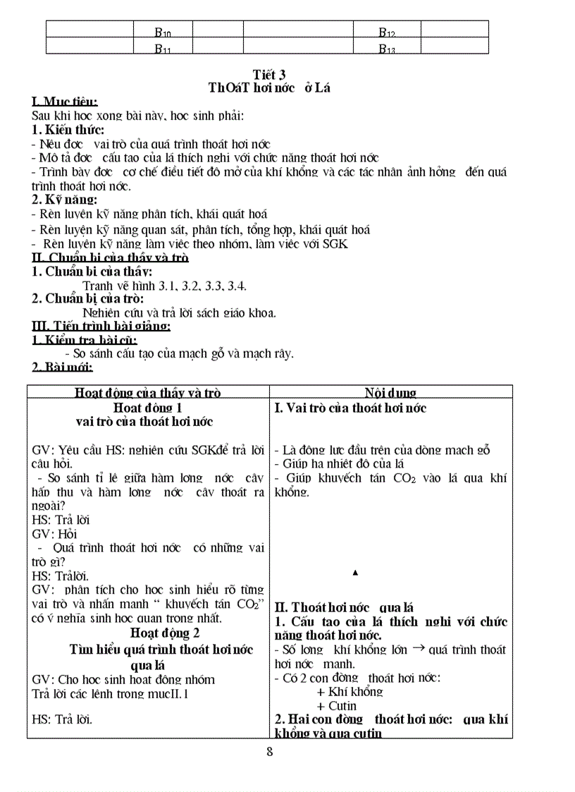 image for page Giáo án Sinh học 11 cơ bản