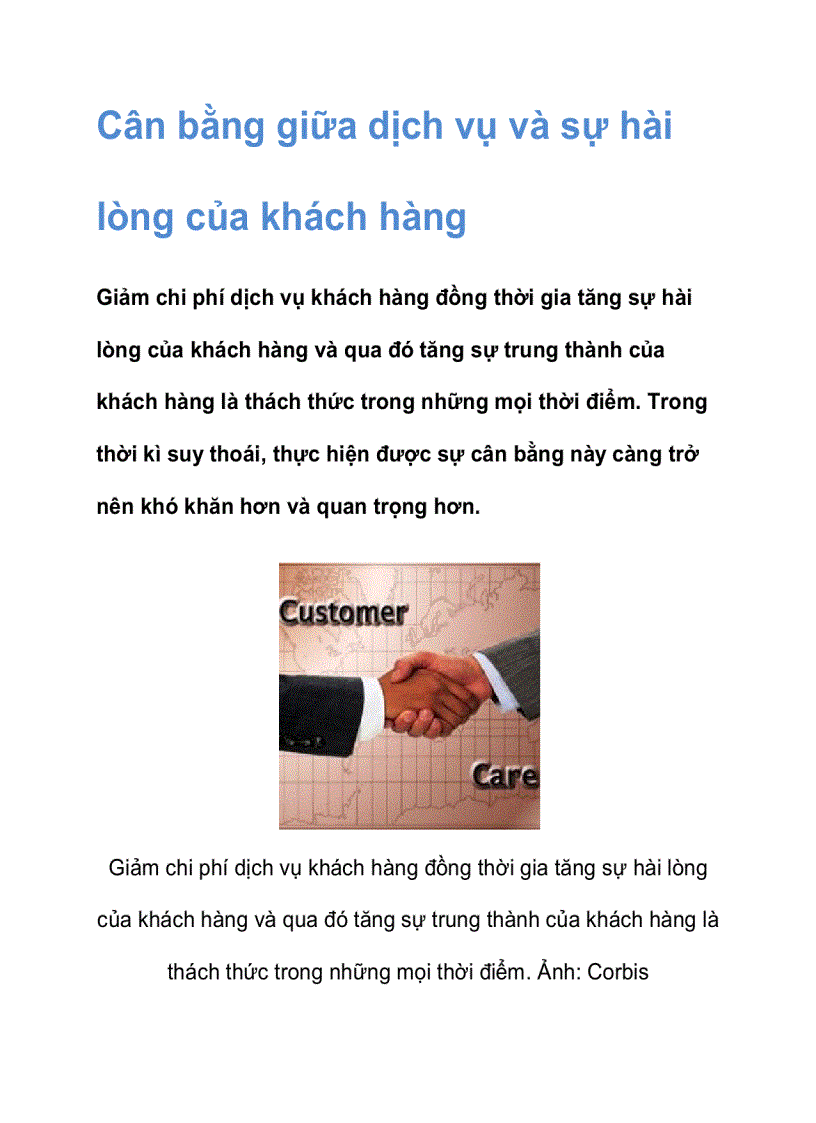 image for page Cân bằng giữa dịch vụ và sự hài lòng của khách hàng