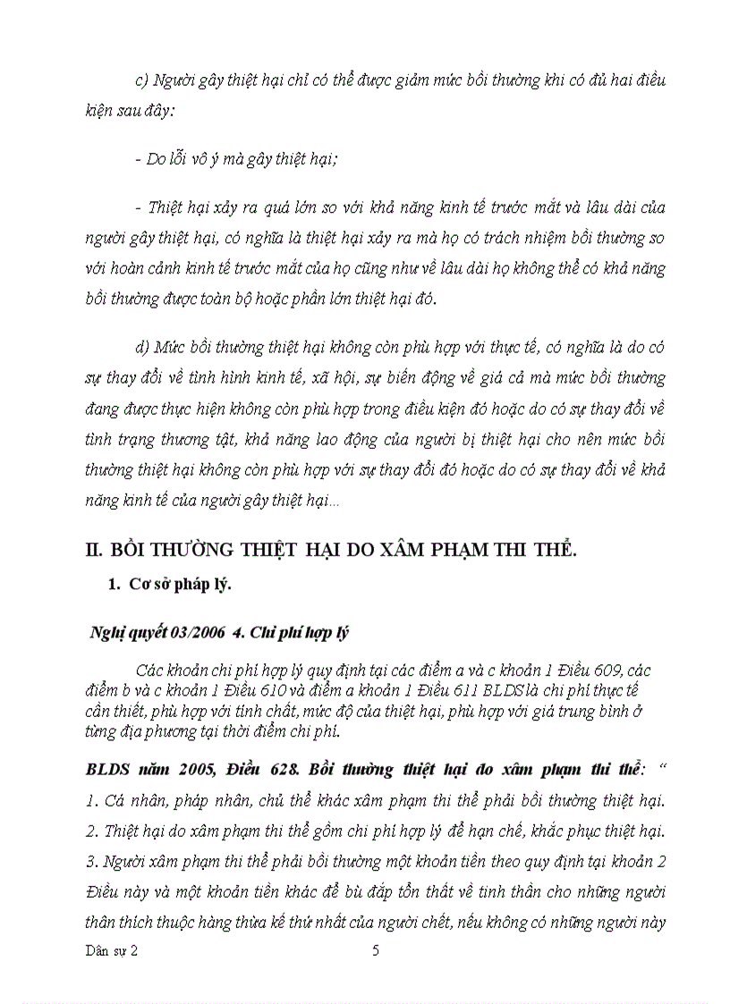 image for page Bài tập học kì dân sự 2 bồi thường thiệt hại do xâm phạm thi thể mồ mả