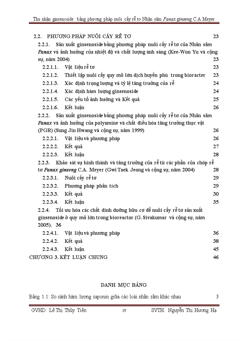 image for page Thu nhận ginsenoside bằng phương pháp nuôi cấy rễ tơ Nhân sâm Panax ginseng C A Meyer