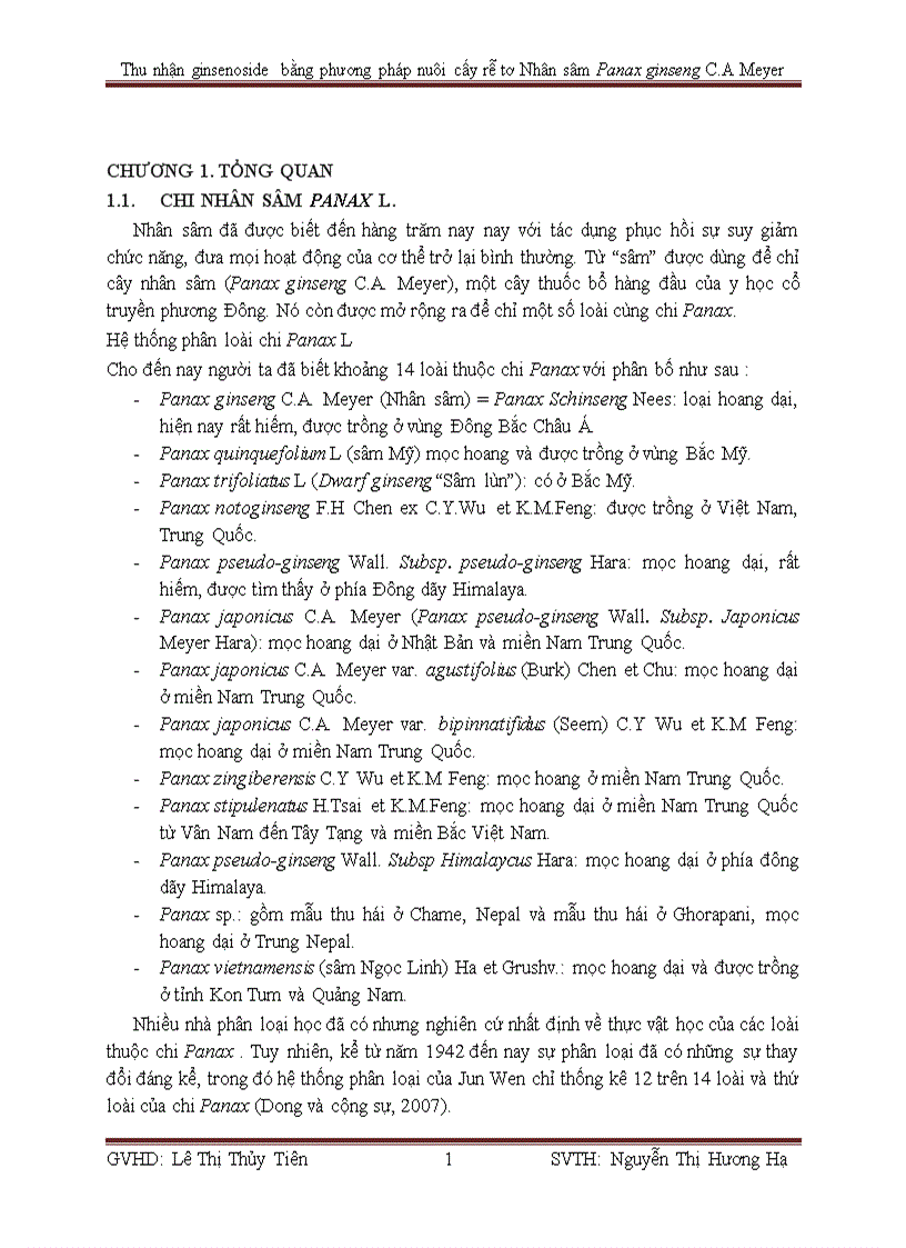 image for page Thu nhận ginsenoside bằng phương pháp nuôi cấy rễ tơ Nhân sâm Panax ginseng C A Meyer