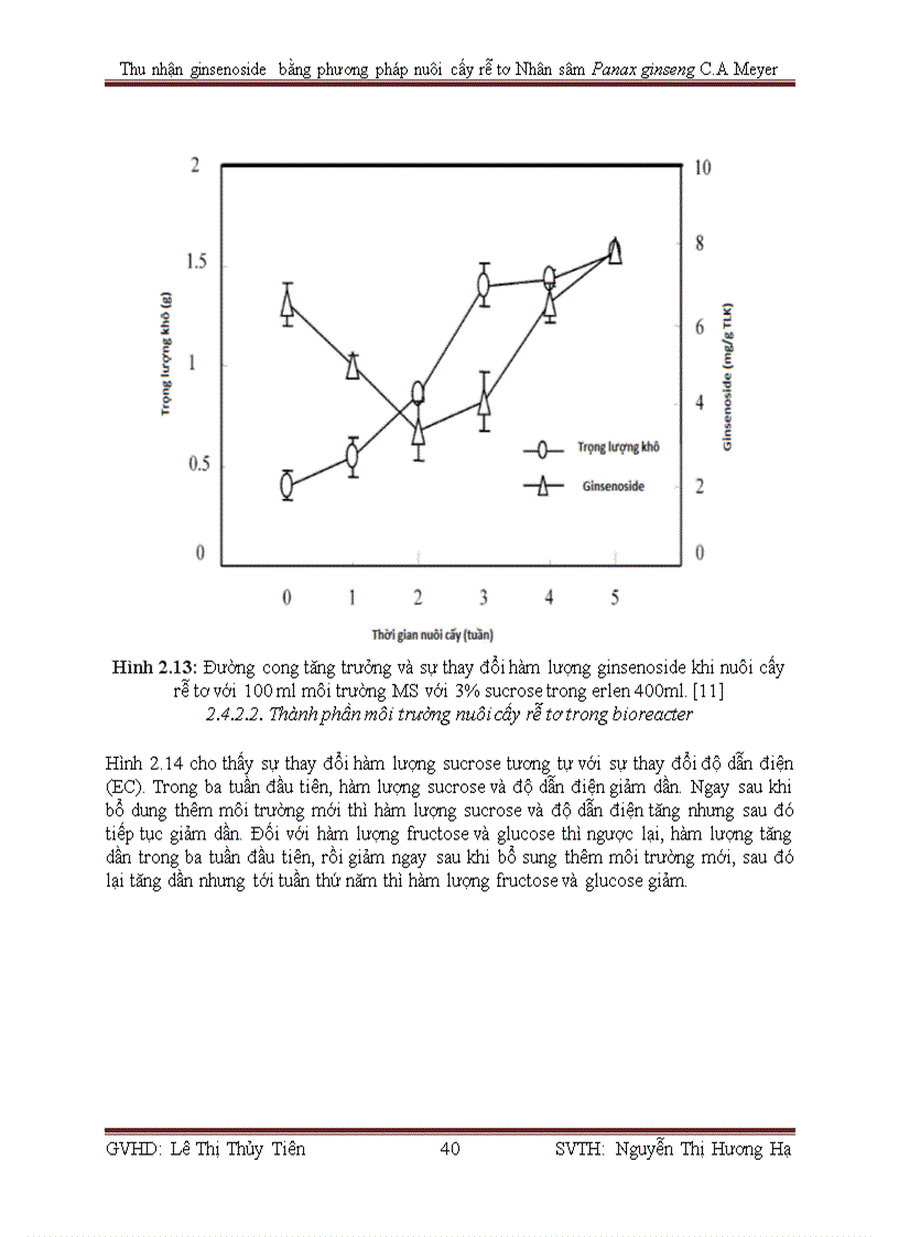 image for page Thu nhận ginsenoside bằng phương pháp nuôi cấy rễ tơ Nhân sâm Panax ginseng C A Meyer