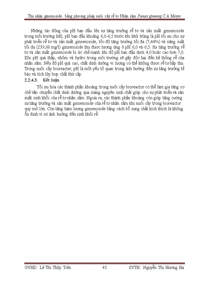 image for page Thu nhận ginsenoside bằng phương pháp nuôi cấy rễ tơ Nhân sâm Panax ginseng C A Meyer