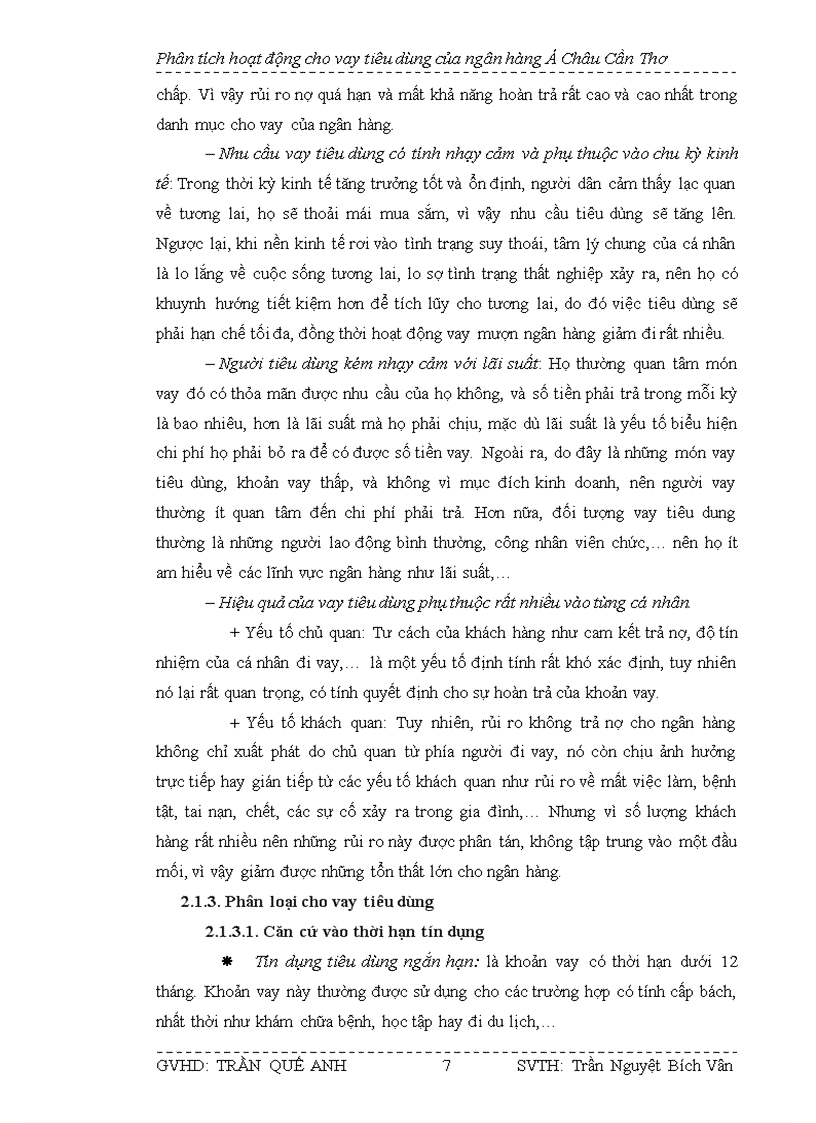 image for page Phân tích hoạt động cho vay tiêu dùng tại chi nhánh ACB Cần Thơ
