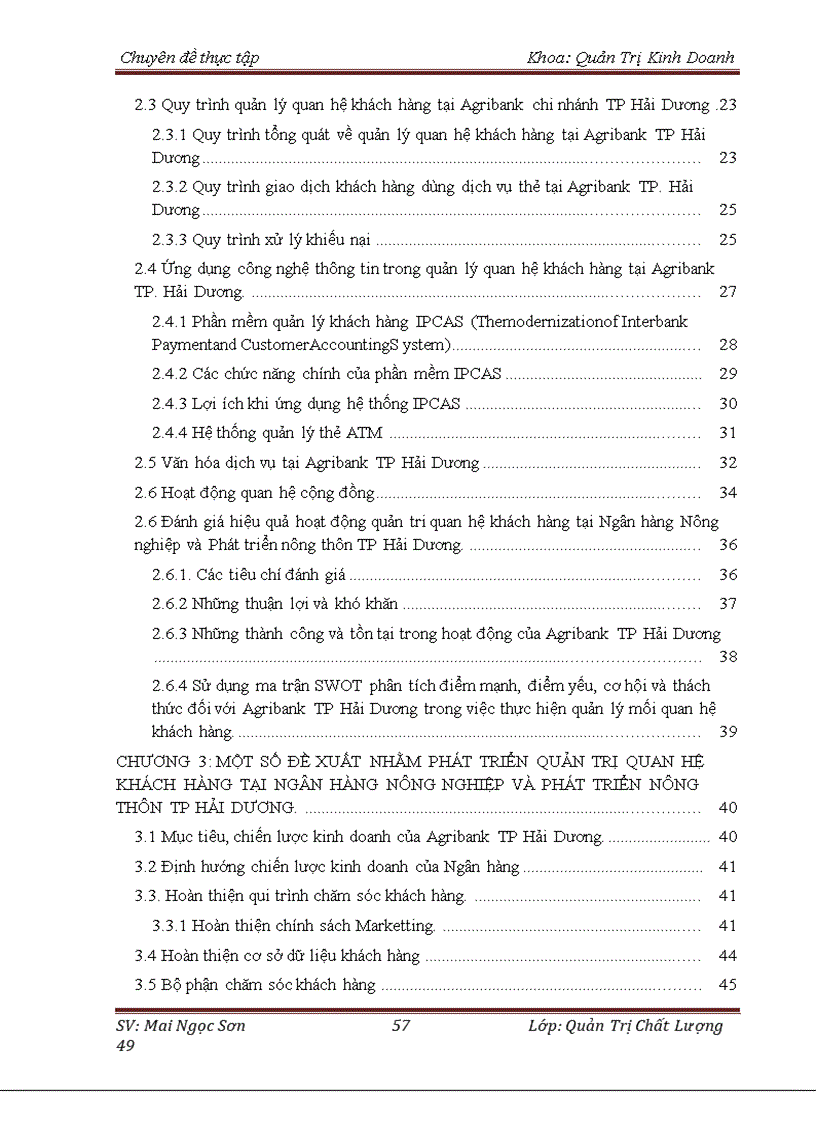 image for page Phát triển Quản trị quan hệ khách hàng tại Ngân hàng Nông nghiệp và Phát triển nông thôn chi nhánh TP Hải Dương
