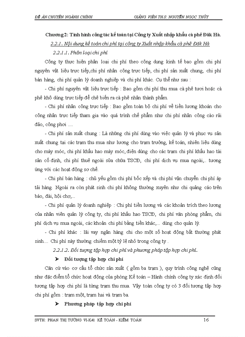 image for page Tìm hiểu và đánh giá công tác tổ chức kế toán chi phí tại Công ty Xuất nhập khẩu Cà phê Đăk Hà