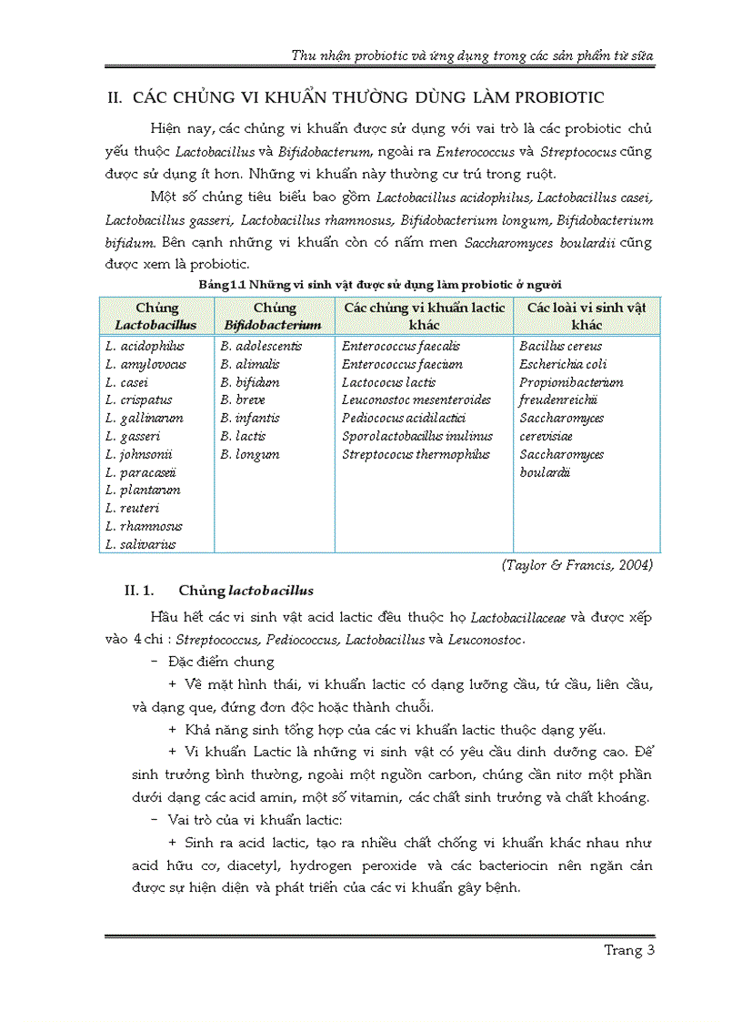 image for page Thu nhận probiotic và ứng dụng trong các sản phẩm từ sữa