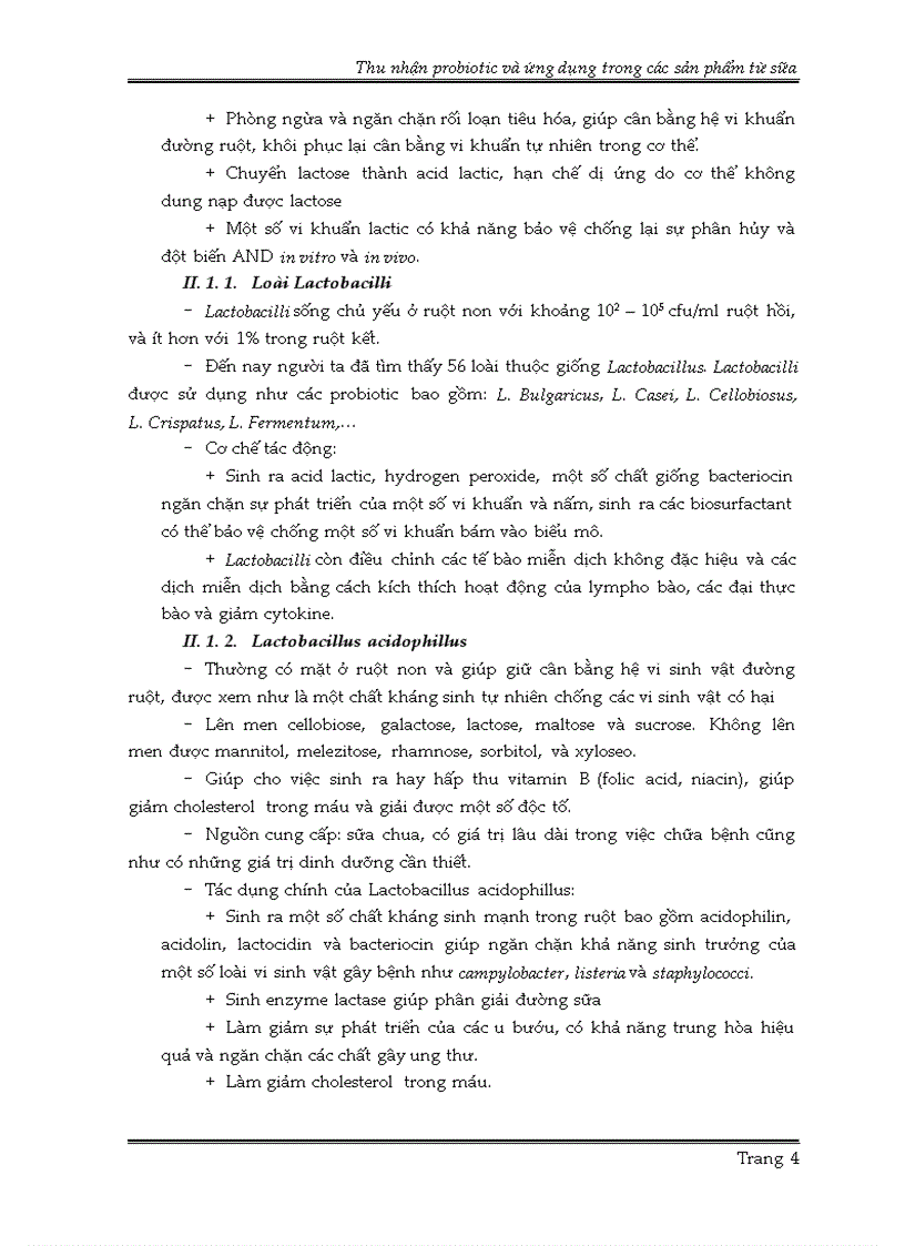 image for page Thu nhận probiotic và ứng dụng trong các sản phẩm từ sữa