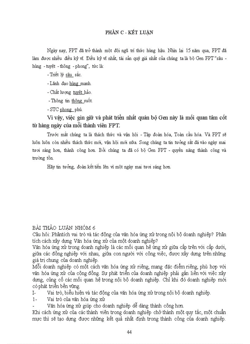 image for page Phân tích những ảnh hưởng của văn hóa doanh nghiệp tới các hành vi của cá nhân trong công ty TNHH Tiến Đại Phát