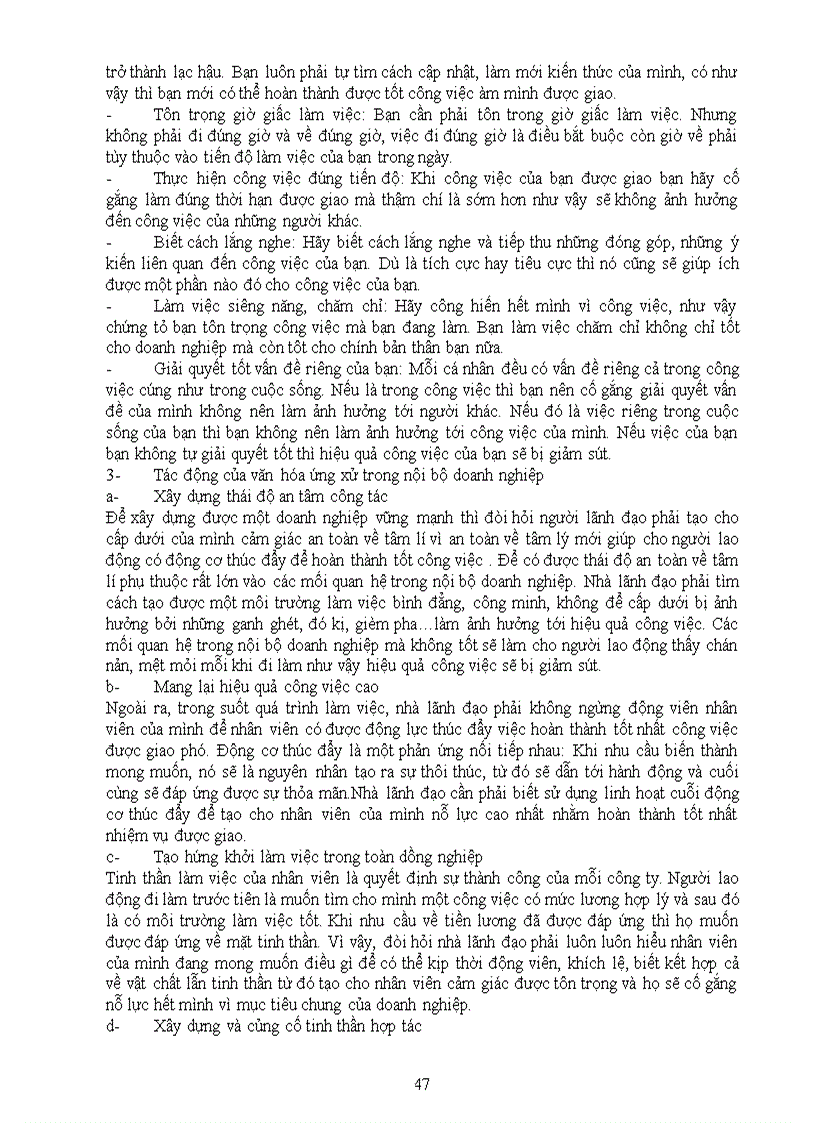 image for page Phân tích những ảnh hưởng của văn hóa doanh nghiệp tới các hành vi của cá nhân trong công ty TNHH Tiến Đại Phát