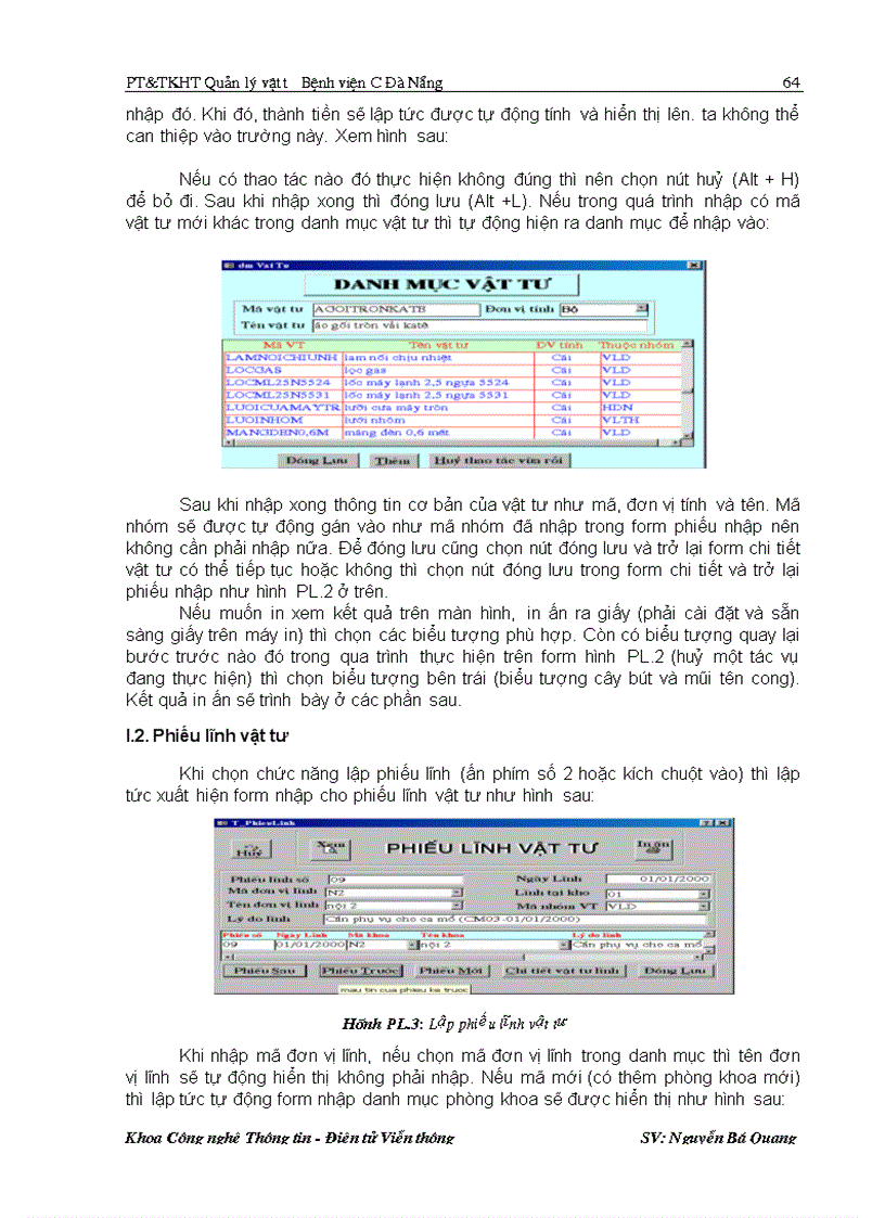 image for page Phân tích thiết kế hệ thống Quản lý vật tư Bệnh viện C Đà Nẵng