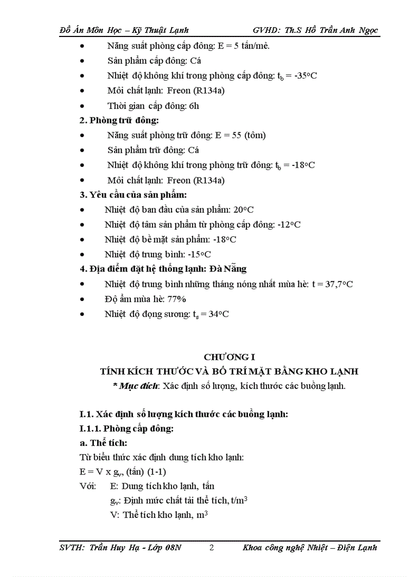 image for page Thiết kế kho lạnh trữ đông cá năng suất 5 tấn mẻ