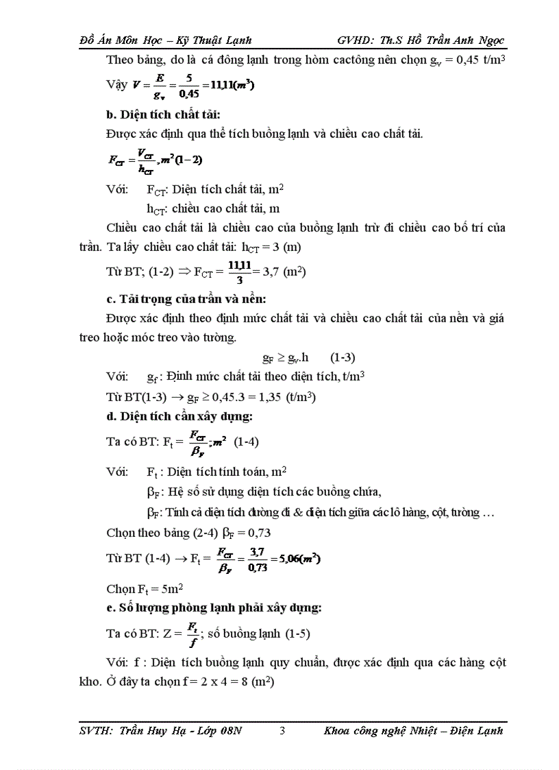 image for page Thiết kế kho lạnh trữ đông cá năng suất 5 tấn mẻ