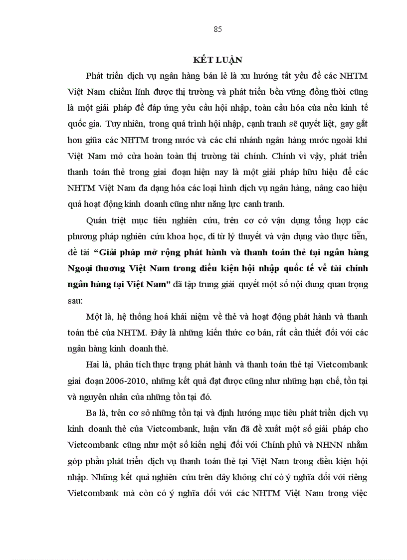 image for page Giải pháp mở rộng phát hành và thanh toán thẻ tại ngân hàng Ngoại thương Việt Nam trong điều kiện hội nhập quốc tế về tài chính ngân hàng tại Việt Nam