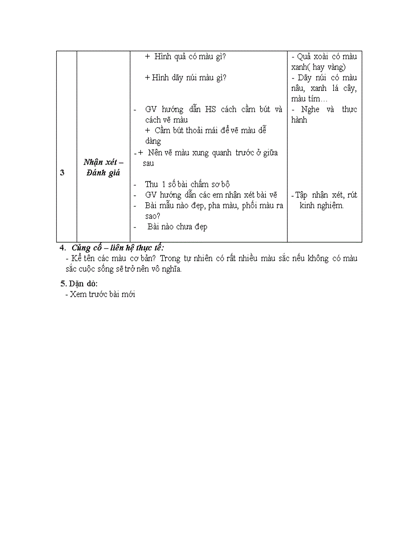 image for page Mĩ thuật MÀU VÀ VẼ MÀU VÀO HÌNH ĐƠN GIẢN