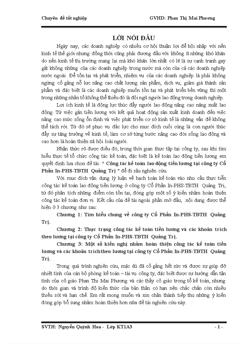 image for page Công tác kế toán lao động tiền lương tại công ty Cổ Phần In PHS TBTH Quảng Trị