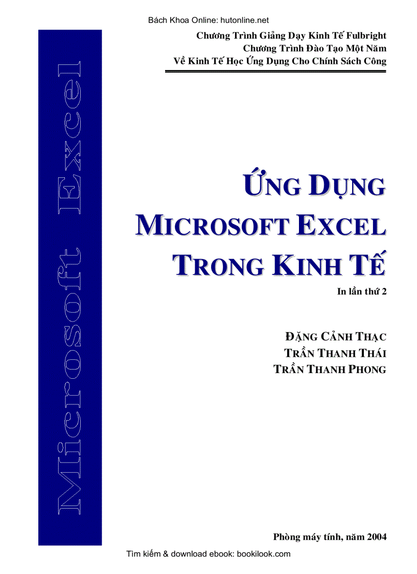image for page Ứng dụng MS Excel trong Kinh tế tài liệu giảng dạy Fulbright