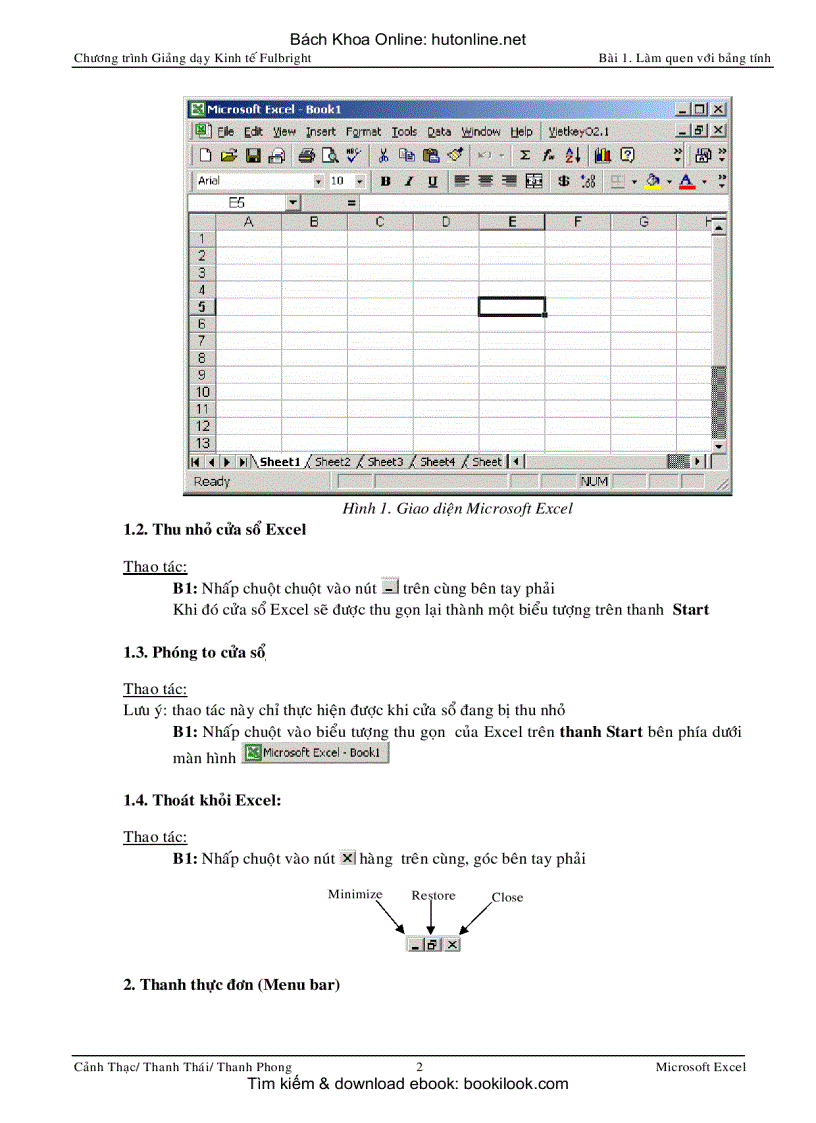 image for page Ứng dụng MS Excel trong Kinh tế tài liệu giảng dạy Fulbright