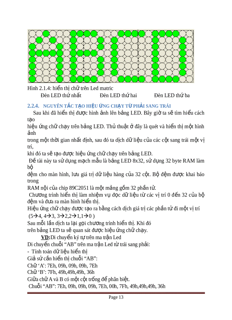 image for page Bản thuyết minh đồ án hiển thị led matrix