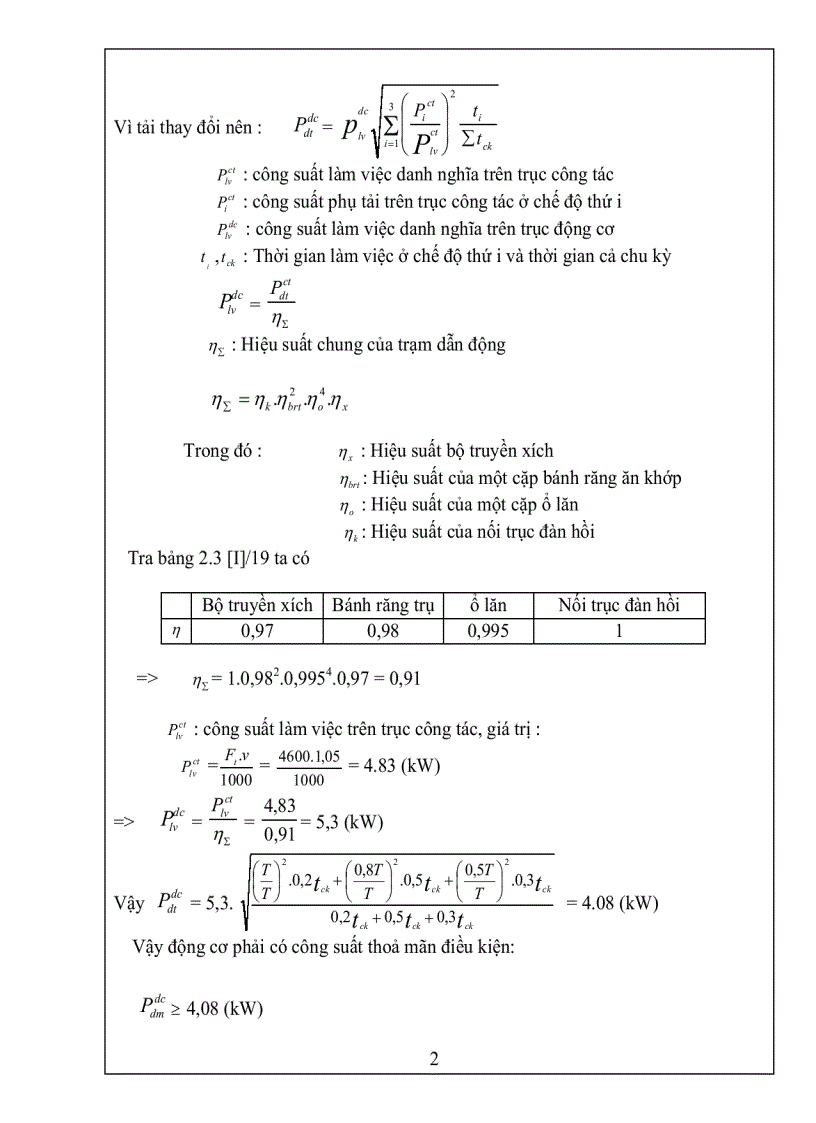 image for page Thuyết minh đồ án chi tiết máy