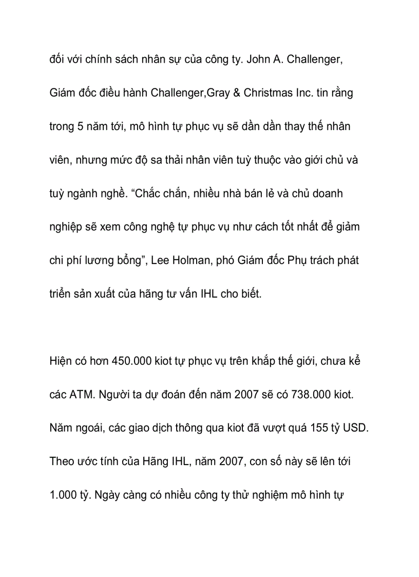 image for page Công nghệ tự phục vụ bí quyết thành công mới