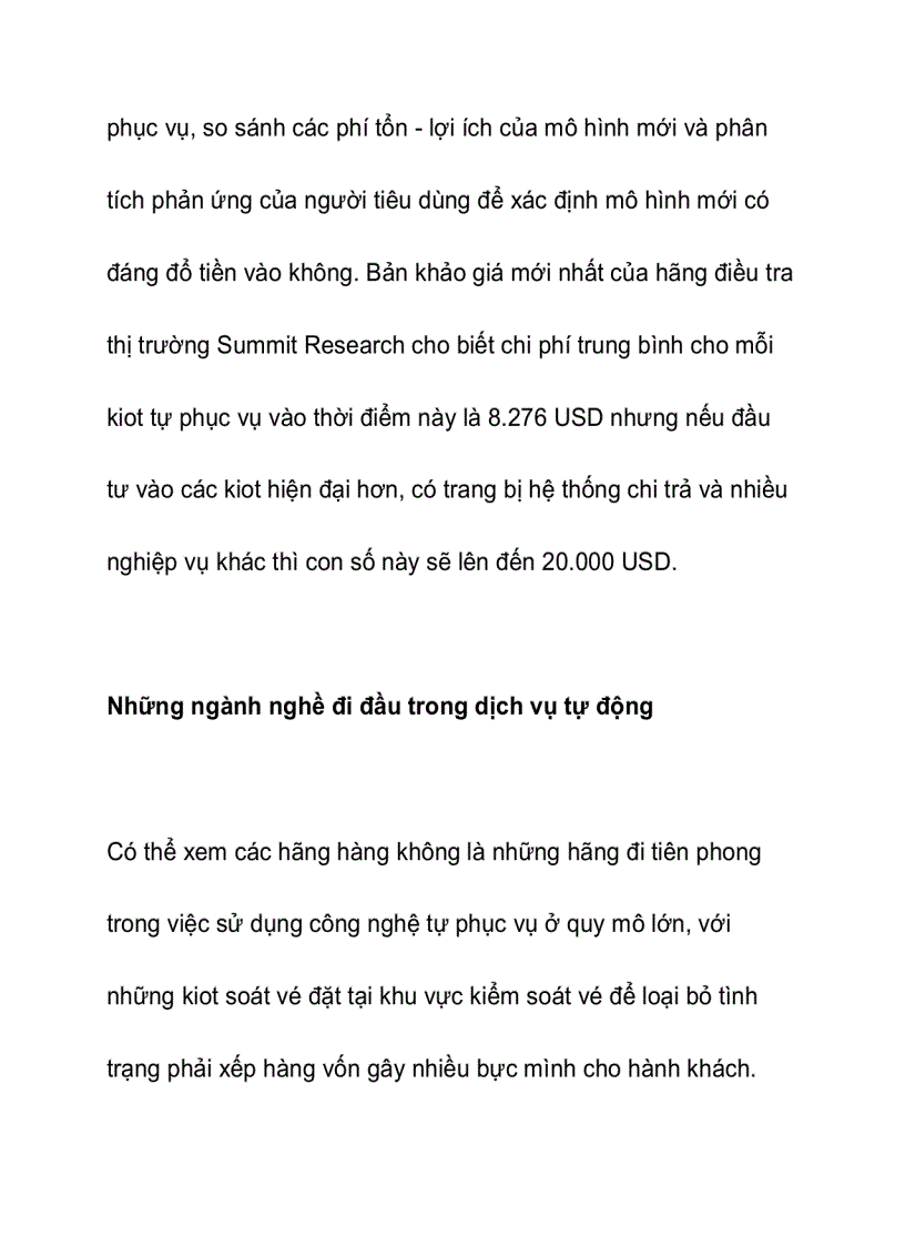 image for page Công nghệ tự phục vụ bí quyết thành công mới