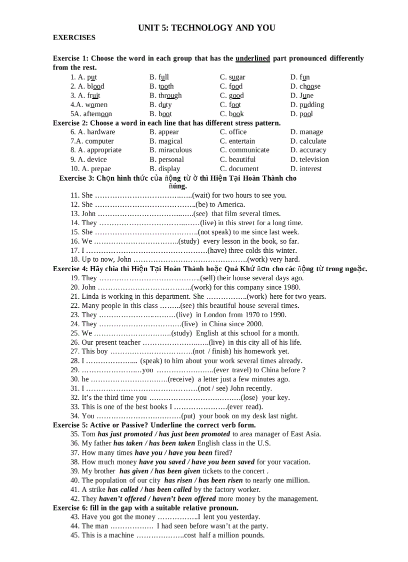 image for page Bài tập ngữ pháp tiếng anh lớp 10