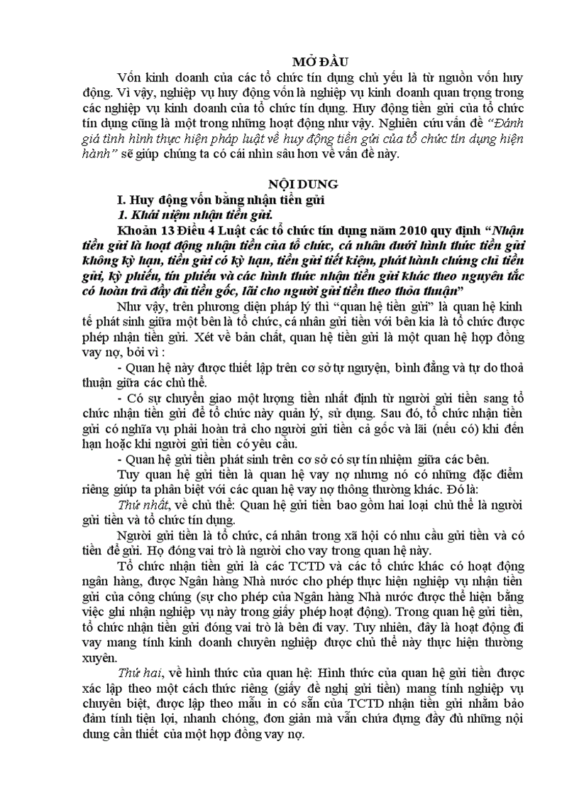 image for page Đánh giá tình hình thực hiện pháp luật về huy động tiền gửi của tổ chức tín dụng hiện hành