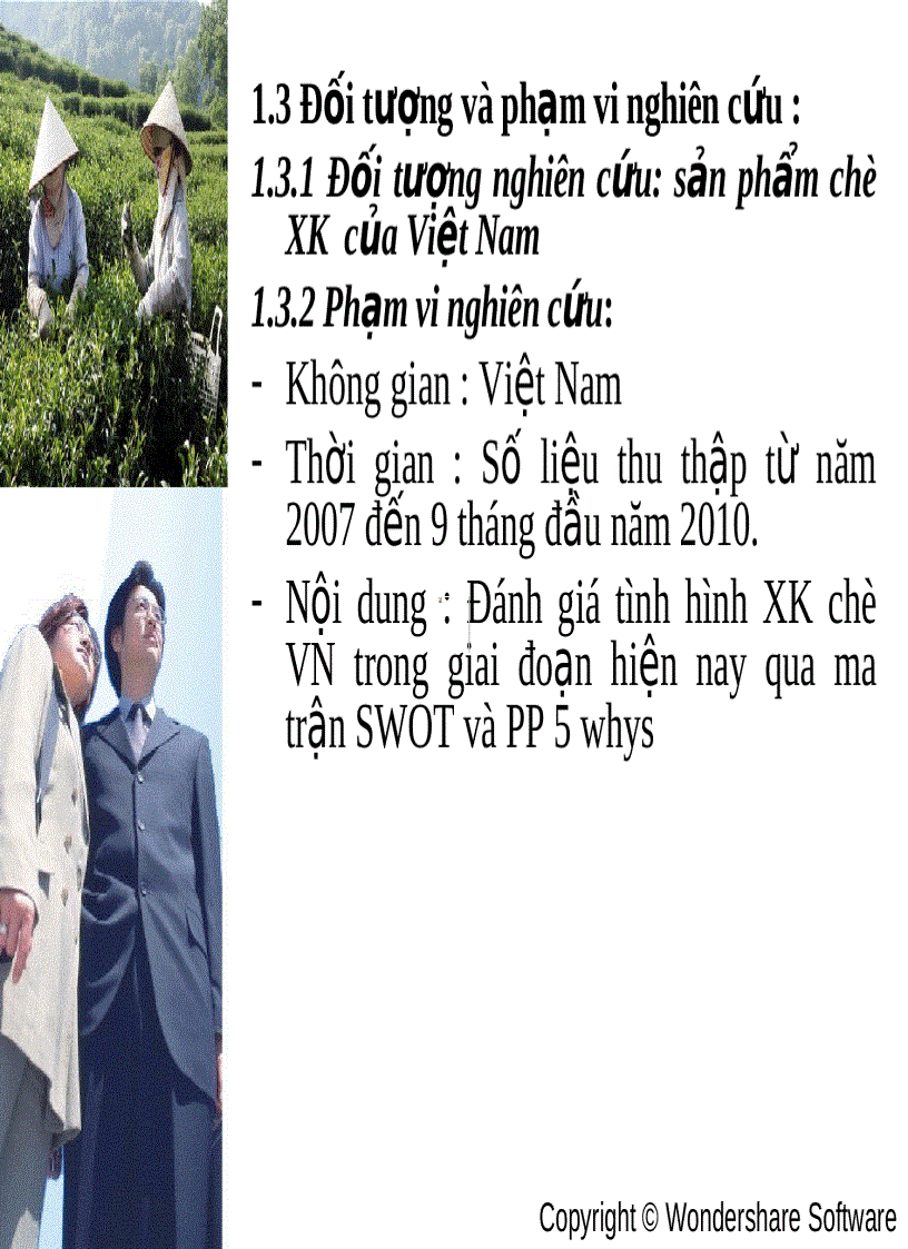 image for page Ứng dụng phương pháp 5 Whys và ma trận SWOT trong Phân tích Chè Xuất Khẩu của Việt Nam