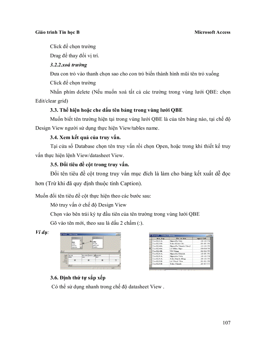 image for page Giáo trình Tin học B Microsoft Access