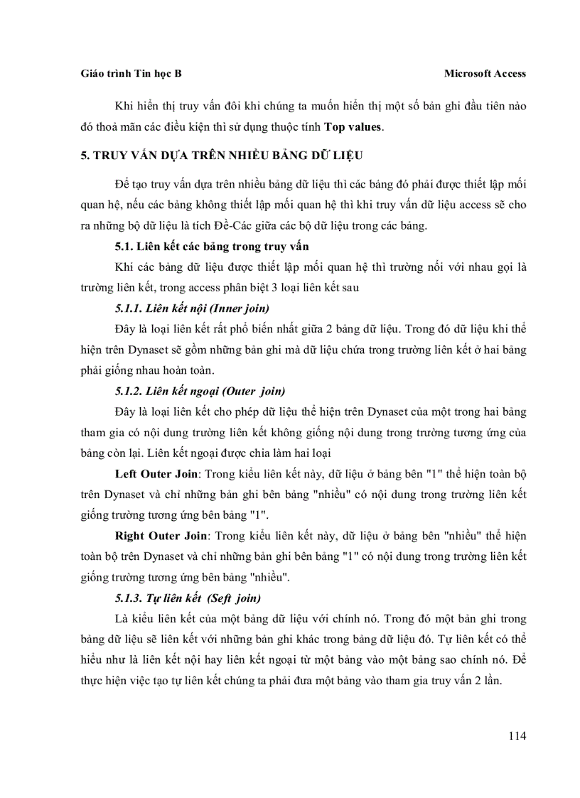 image for page Giáo trình Tin học B Microsoft Access