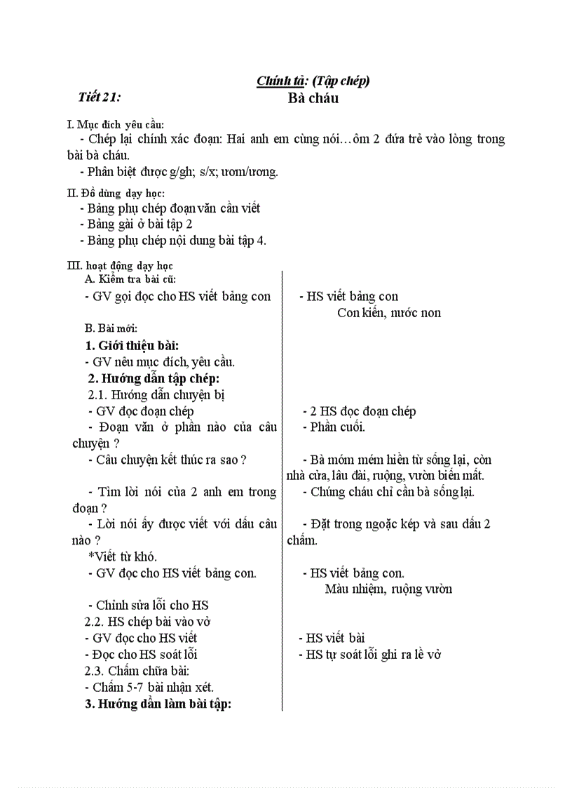 image for page Chính tả Tập chép Bà cháu