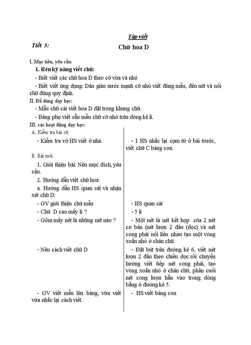 image for page Tập viết Chữ hoa D