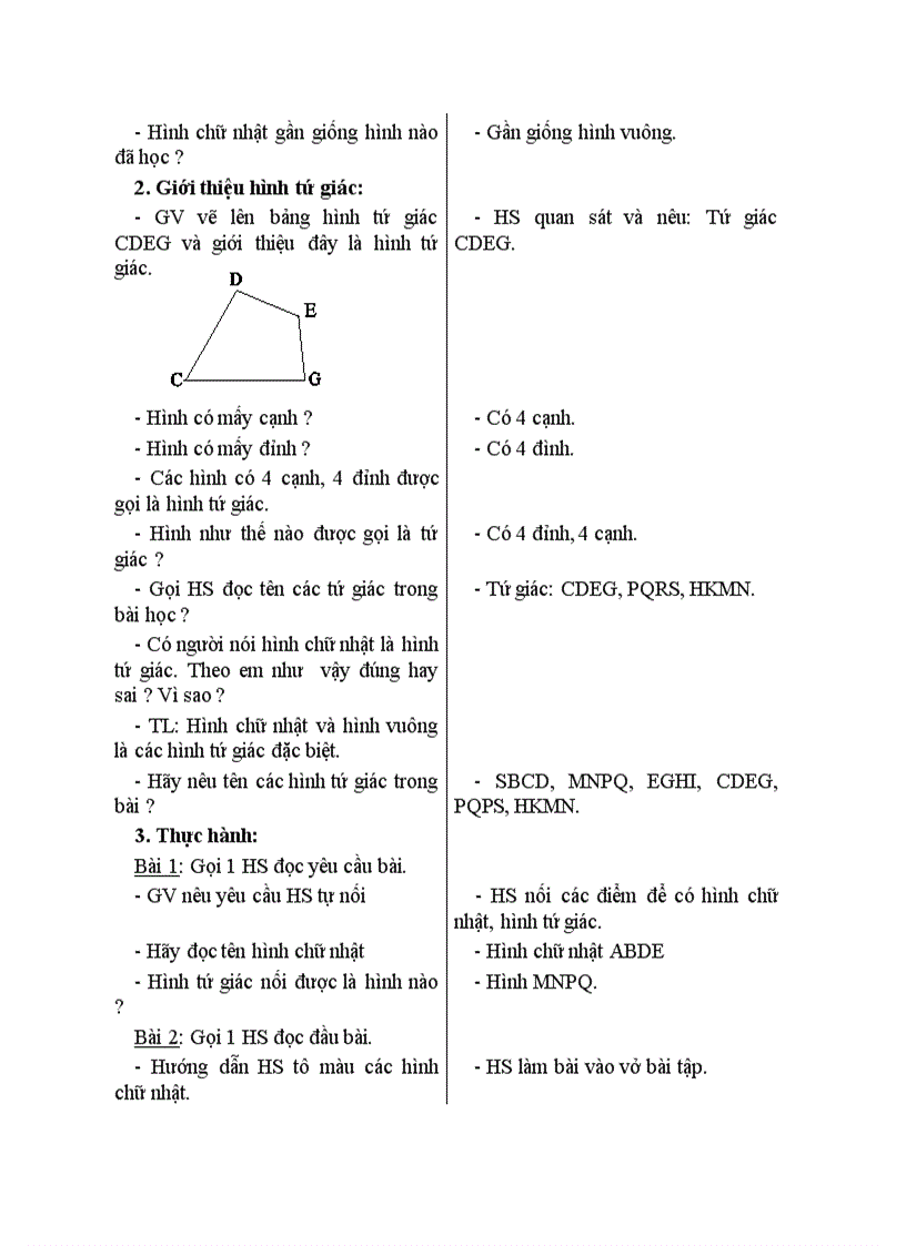 image for page Toán Hình chữ nhật Hình tứ giác