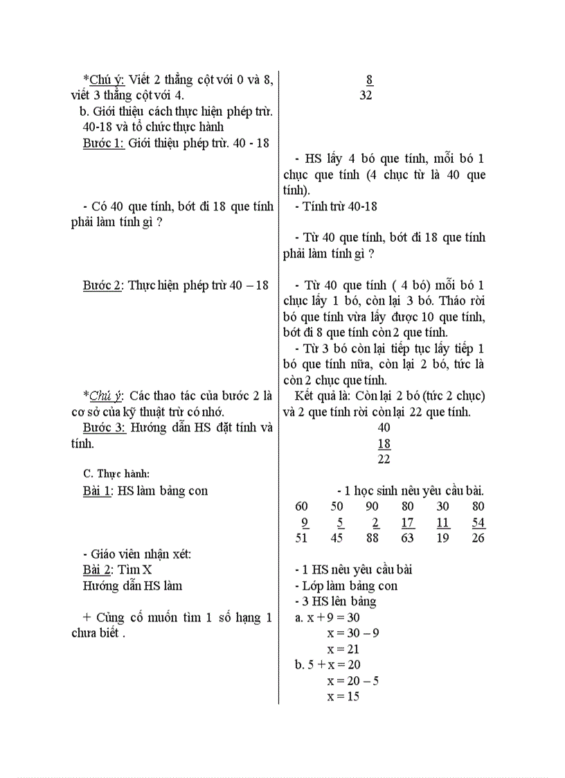 image for page Toán Số tròn chục trừ đi 1 số