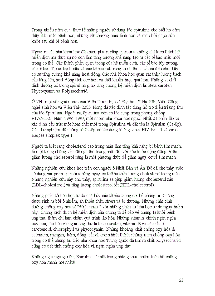image for page Giới thiệu các hướng Ứng dụng tảo spirulina trong xử lý nước thải và các ngành thực phẩm y dược mỹ phẩm