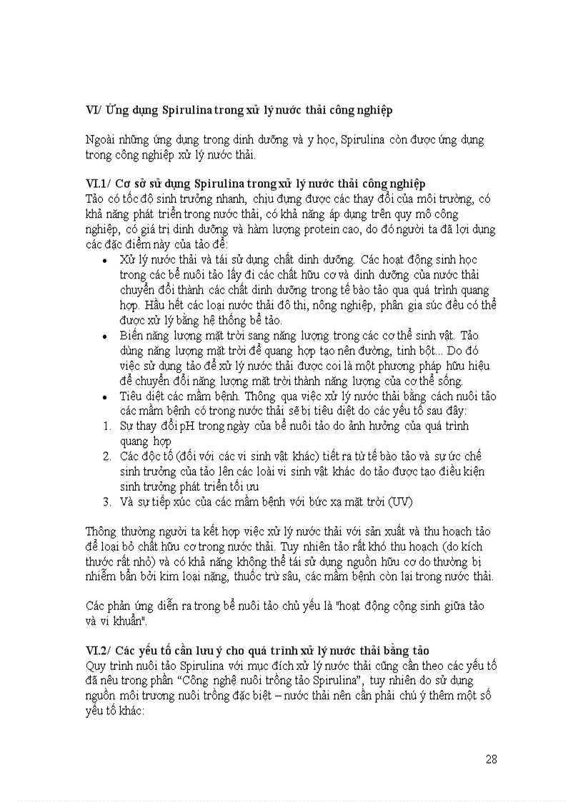 image for page Giới thiệu các hướng Ứng dụng tảo spirulina trong xử lý nước thải và các ngành thực phẩm y dược mỹ phẩm