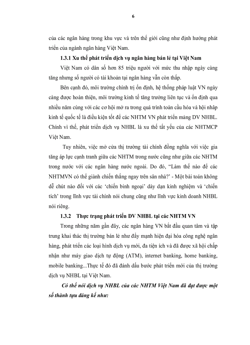 image for page Khái quát chung về dịch vụ ngân hàng bán lẻ