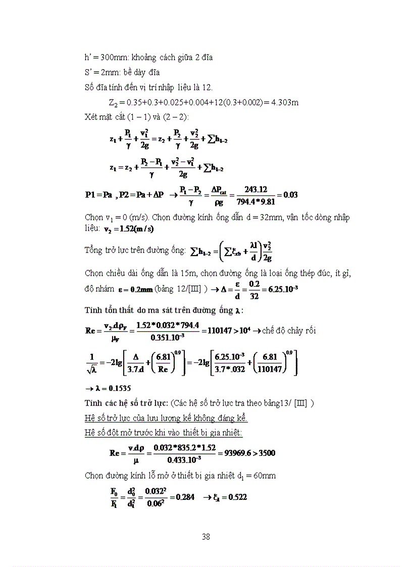 image for page Tính toán thiết kế hệ thống thiết bị để tách hỗn hợp Aceton Benzen với Năng suất theo nguyên kiệu đầu 3500kg h Nồng độ sản phẩm đỉnh 98 khối lượng
