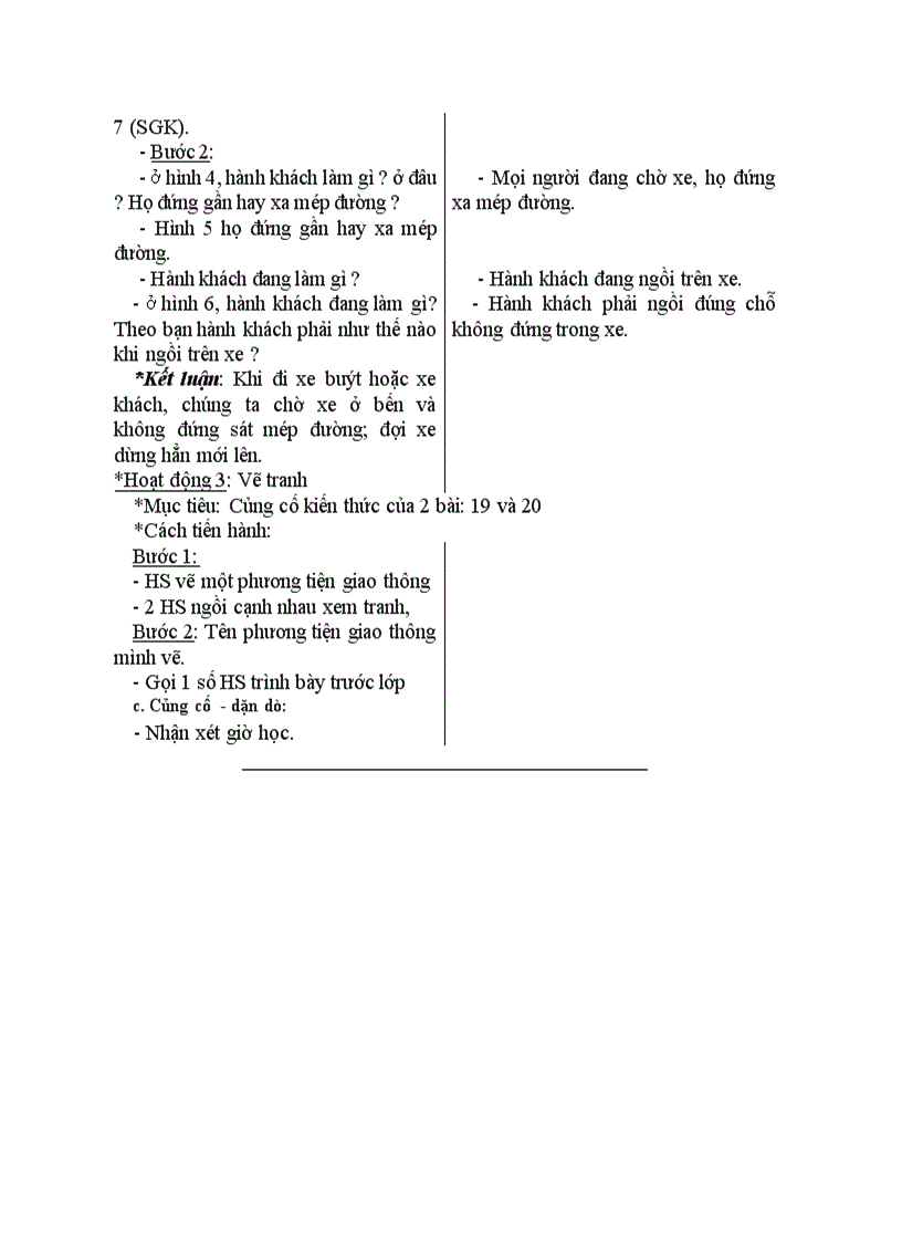 image for page Tự nhiên xã hội An toàn khi đi các phương tiện giao thông