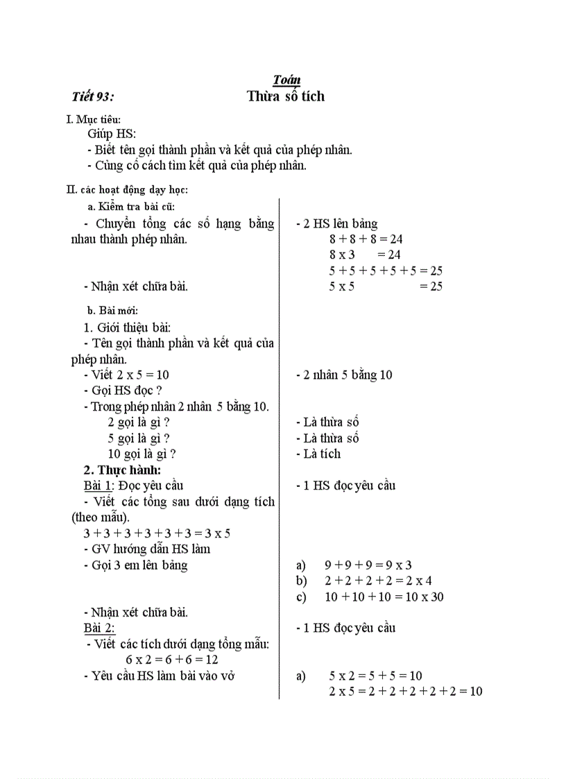 Toán Thừa số tích