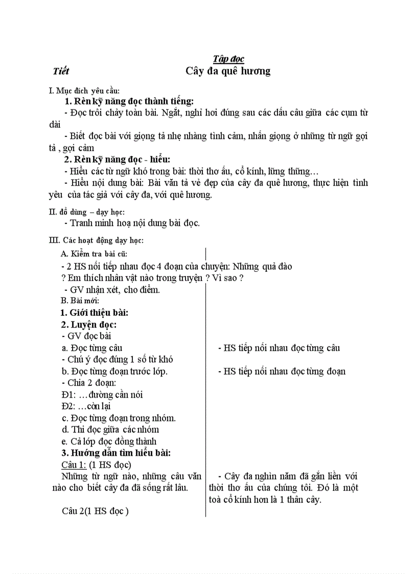 image for page Tập đọc Cây đa quê hương