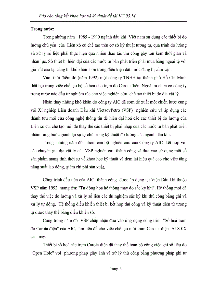 image for page Nghiên cứu phát triển và hoàn thiện các hệ thống tự động hóa quá trình khai thác dầu khí ở việt nam