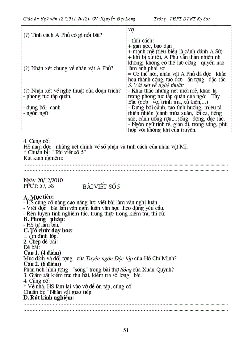 image for page Giáo án môn Văn cơ bản 12