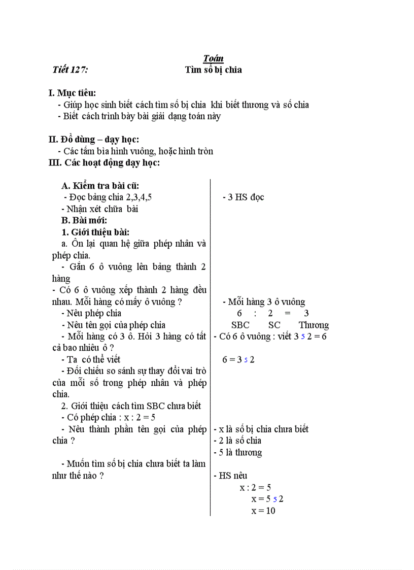 image for page Toán Tìm số bị chia