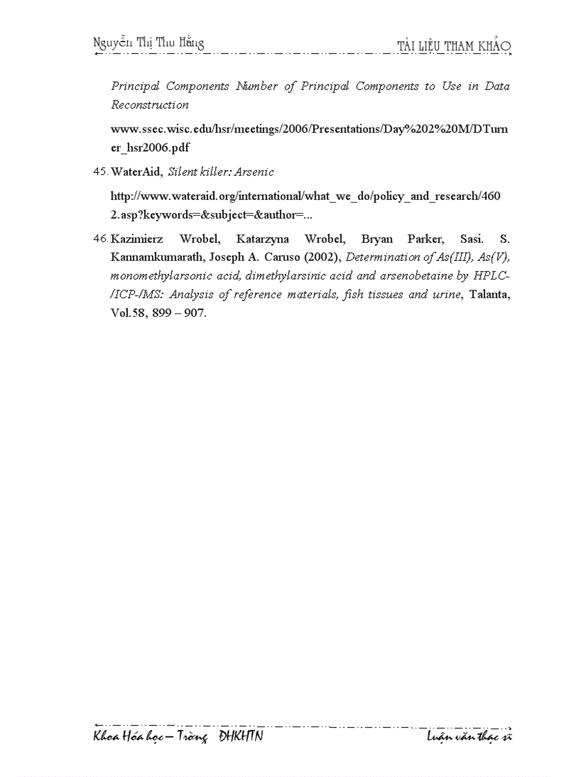 image for page Nghiên cứu các điều kiện xác định các dạng asen bằng phương pháp phổ hấp thụ nguyên tử