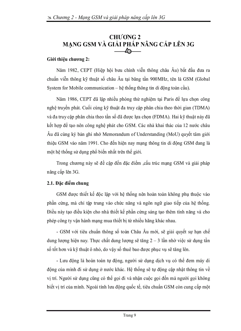 image for page Đồ án tốt nghiệp Công nghệ wcdma và giải pháp nâng cao GSM lên wcdma